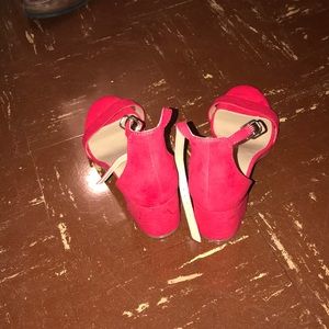 Merona Shoes - Merona red block heels Merona Shoes - Merona red block heels